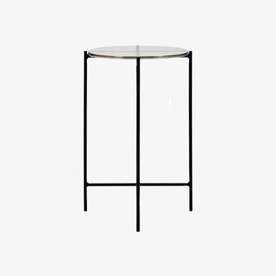 Nordic Nest House Doctor Tamu side table Ø32x50 cm Black-glass