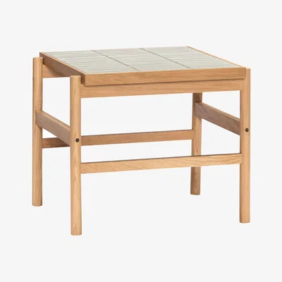 Nordic Nest Hübsch Tile side table Oak-mint