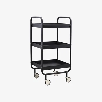 Nordic Nest House Doctor Roll trolley with removable tray Black