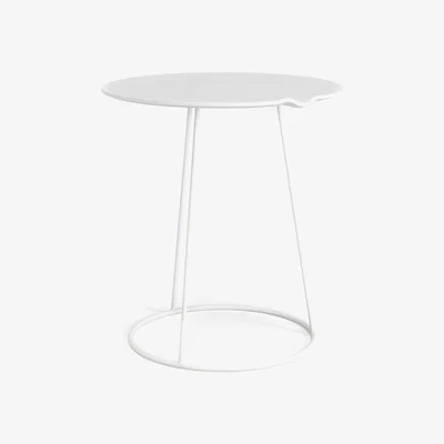 Nordic Nest Swedese Breeze table with wave Ø46 cm White