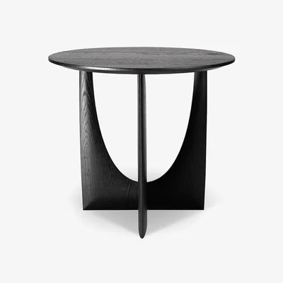 Nordic Nest Ethnicraft Geometric side table Black oak Ø51