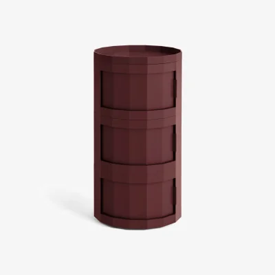 Nordic Nest HAY Facet Cabinet 30 side table Burgundy
