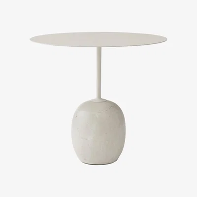 Nordic Nest &Tradition Lato LN9 side table White crema diva marble