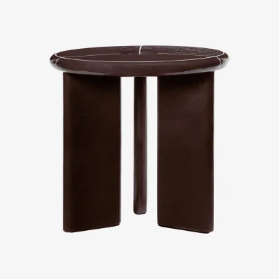Nordic Nest Ferm Living Deya side table Ø47x45 cm Chestnut brown