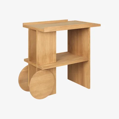 Nordic Nest Kristina Dam Studio Axis side table 42x80 cm Warm lacquered oak