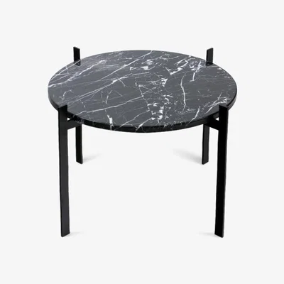 Nordic Nest OX Denmarq Single Deck tray table marble black. black stand