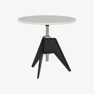 Nordic Nest Tom Dixon Screw side table Ø60 cm White marble-cast iron