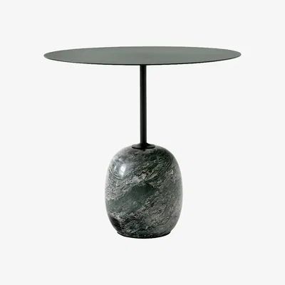 Nordic Nest &Tradition Lato LN9 side table Deep Green-Verde Alpi Marble
