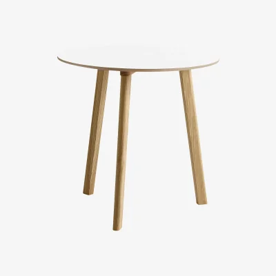 Nordic Nest HAY CPH220 Deux 2.0 table Ø75 cm Pearl white-lacquered oak