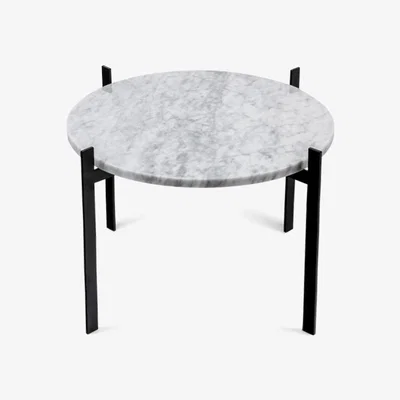 Nordic Nest OX Denmarq Single Deck tray table marble white. black stand