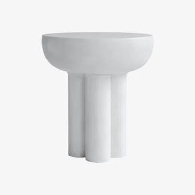 Nordic Nest 101 Copenhagen Crown side table tall Ø45 cm Bone white