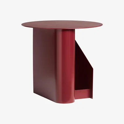 Nordic Nest Woud Sentrum side table Deep red