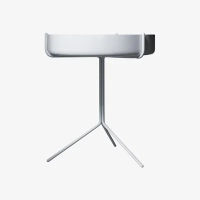 Nordic Nest Swedese Drum table White glazed-h.46cm-white stand