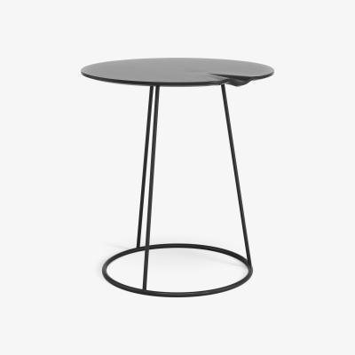 Nordic Nest Swedese Breeze table with wave Ø46 cm Black