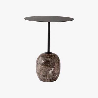 Nordic Nest &Tradition Lato side table LN8 Black-black marble