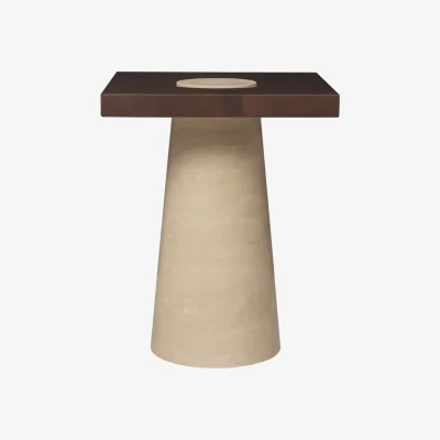 Nordic Nest Ferm Living Grova side table Travertine 40x40x50 cm