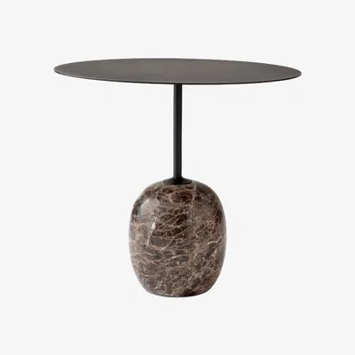 Nordic Nest &Tradition Lato LN9 side table Black emparador marble