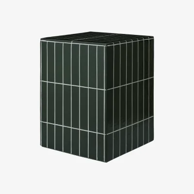 Nordic Nest Ferm Living Pillar side table Dark green 32x32x42 cm
