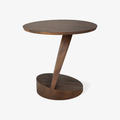 Nordic Nest Ethnicraft Oblic side table Ø52 cm Brown stained teak