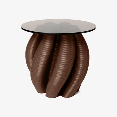 Nordic Nest Ekbacken Studios Water lily side table Ø50 cm Chocolate