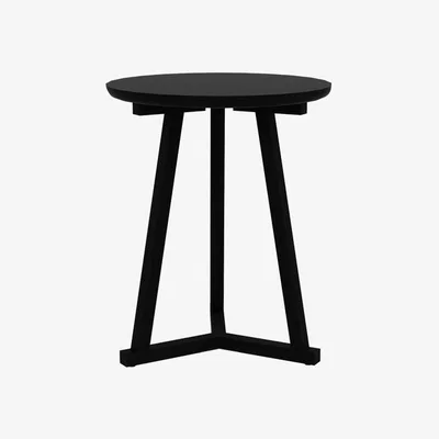 Nordic Nest Ethnicraft Tripod side table Black oak small 56x46 cm