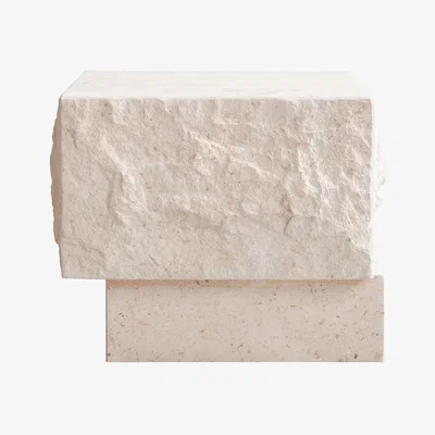 Nordic Nest 101 Copenhagen Temple side table low 42x40 cm Chrome-limestone