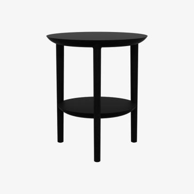 Nordic Nest Ethnicraft Bok side table Ø43 cm Black oak Ø43