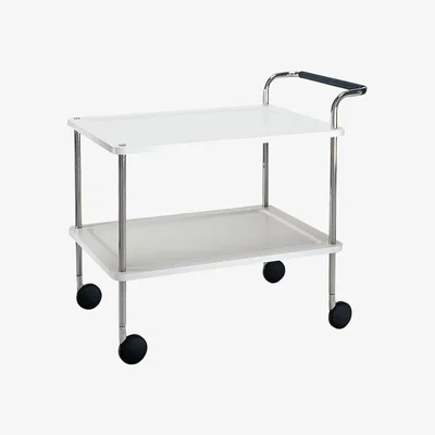 Nordic Nest SMD Design Trolley Square serving trolley White chrome frame