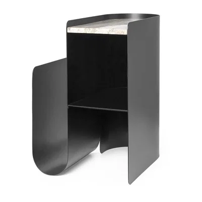 Nordic Nest ferm LIVING Vault side table 402x334x50 cm Black
