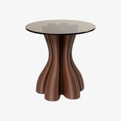 Nordic Nest Ekbacken Studios Anemone side table Ø50 cm Chocolate