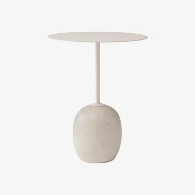 Nordic Nest &Tradition Lato side table LN8 White-white marble