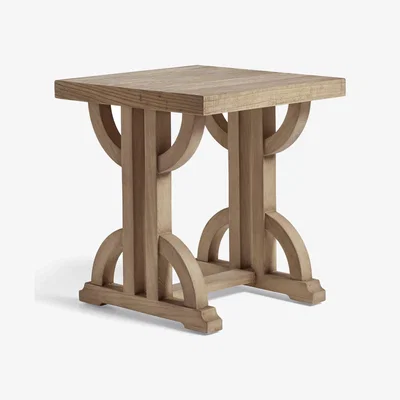 OKA OKA, Tempus Side Table - Natural Recycled Elm, Side Tables, Recycled Elm