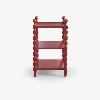OKA Huxley Side Table - Brushed Red