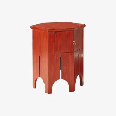 OKA Turret Side Table  - Moroccan Red