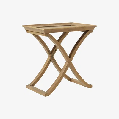 OKA Avignon Weathered Oak Side Table - Wood