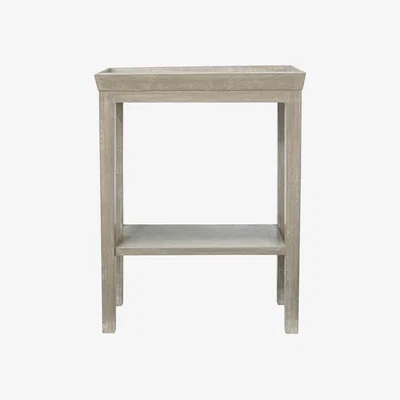 OKA OKA, Gustavian Wooden Sofa Side Table - Silver Birch, Side Tables, Wood