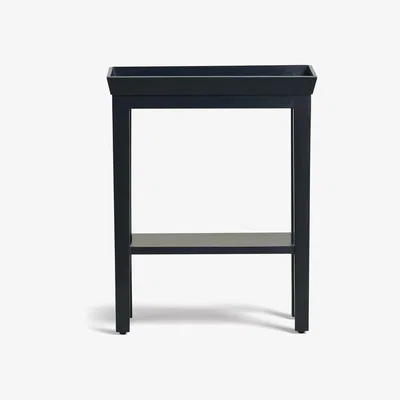 OKA Gustavian Sofa Side Table - Petrol