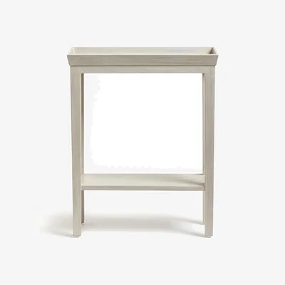 OKA OKA, Gustavian Sofa Side Table - Large - Washed Grey, Side Table