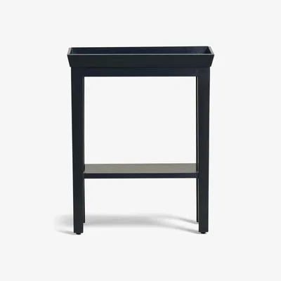 OKA OKA, Gustavian Sofa Side Table - Petrol, Side Tables, Mango Wood