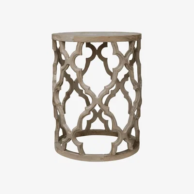 OKA OKA, Fontana Side Table - Recycled Elm, Side Tables, Wood