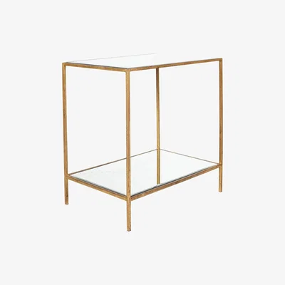 OKA Triomphe Side Table - Antiqued Mirror