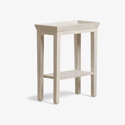 OKA Gustavian Sofa Side Table - Washed Grey