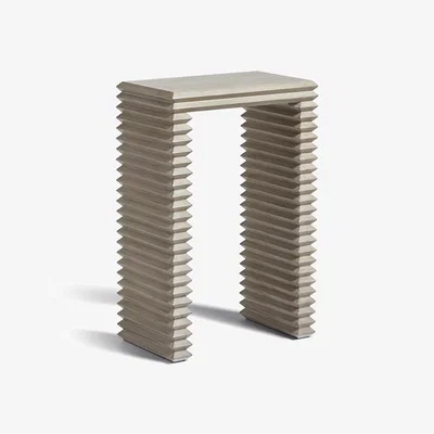 OKA OKA, Tall Magnante Side Table - Washed Grey, Side Tables, Pine