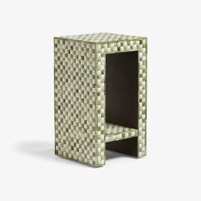 OKA OKA, Tattersall Side Table - Spruce, Side Table
