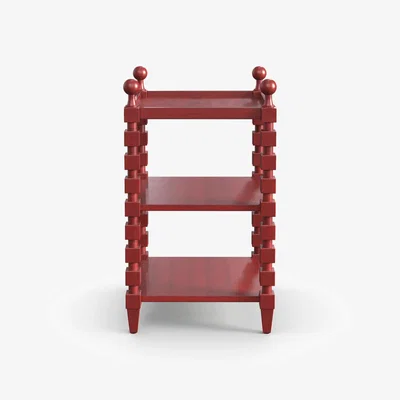 OKA OKA, Huxley Side Table - Brushed Red, Side Tables, Mango Wood