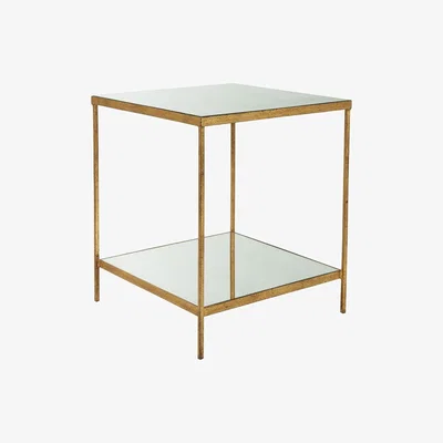 OKA Merle Side Table - Antiqued Glass
