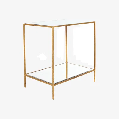 OKA OKA, Triomphe Side Table - Antiqued Mirror, Side Tables, Glass