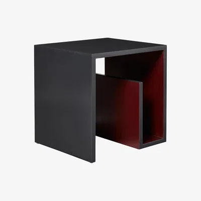 OKA Nalzen Side Table - Rubbed Black