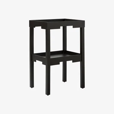 OKA OKA, Kyoto Wood Side Table - Ebony Brown, Side Tables, Wood