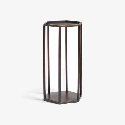 OKA OKA, Shida Side Table - Blackened Bronze, Side Tables, Metal/Steel